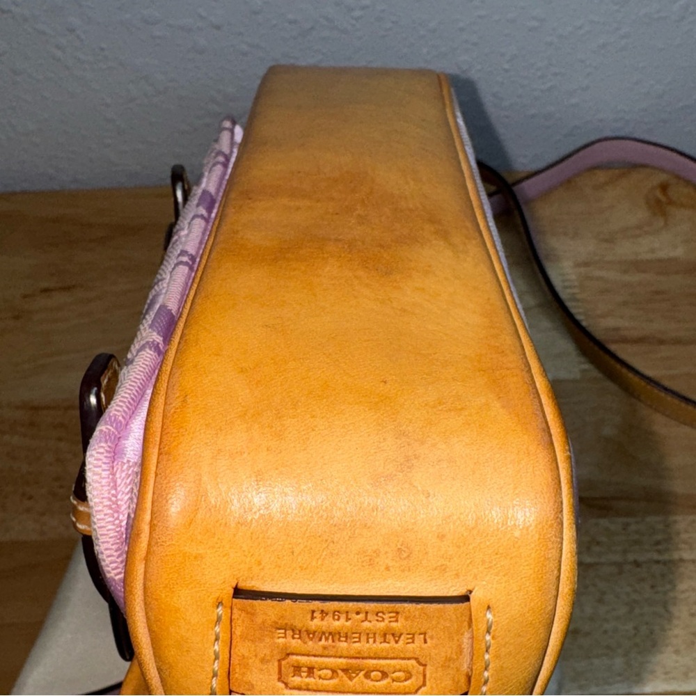 Coach Pink and Tan Crossbody Bag - Picture 16 of 16